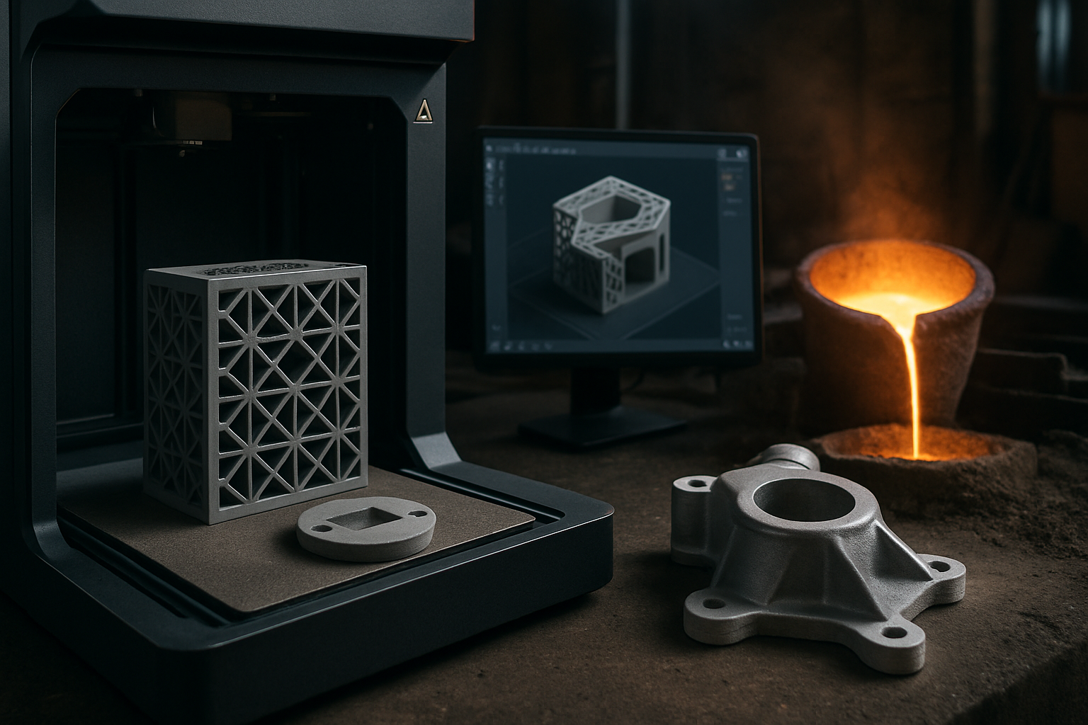 Illustration pour Fonderie Impression 3D : Innovation et Précision par L’hullier